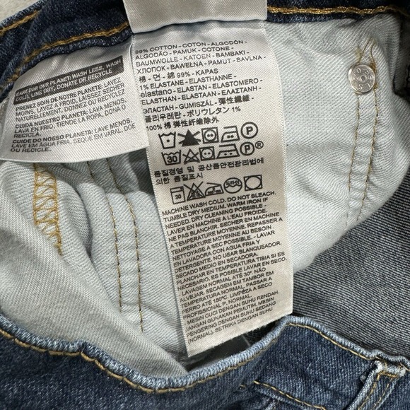 Levis Jeans Mens 34x34 Blue 505 Regular Fit Straight Leg Dark Wash Denim Work - Picture 8 of 9